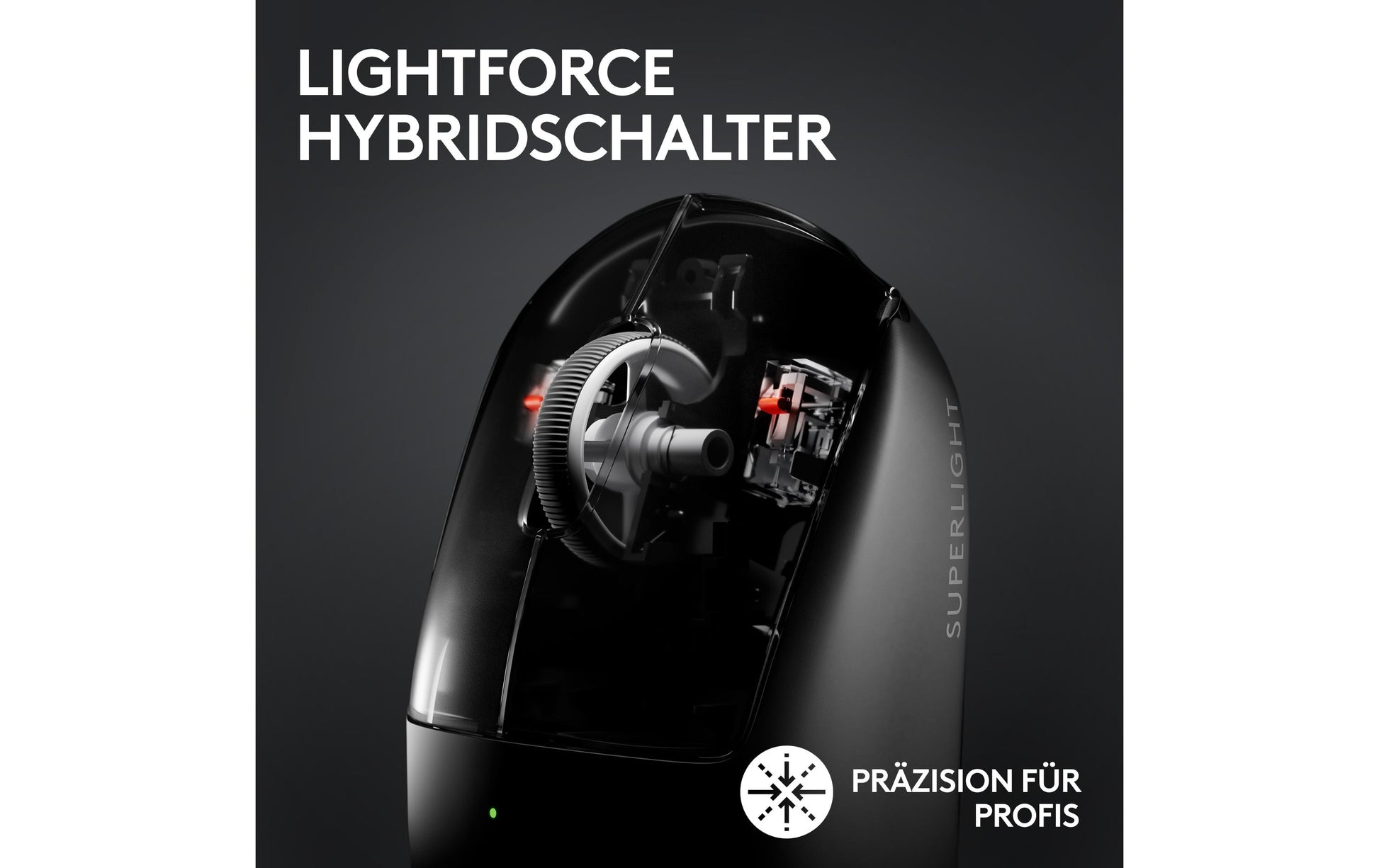 Logitech G PRO X SUPERLIGHT 2 – Gaming-Maus – Kabellos (2,4 GHz), 32000 DPI, Rechts, Schwarz