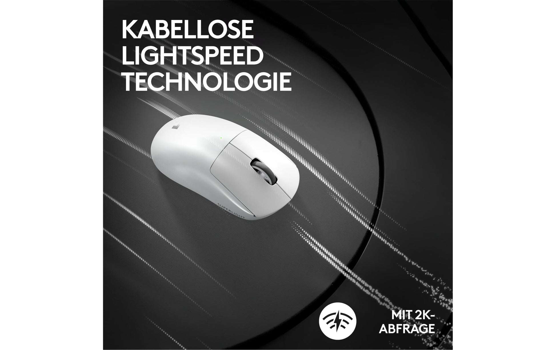 Logitech G PRO X SUPERLIGHT 2 – Gaming-Maus – Kabellos (2,4 GHz), 32000 DPI, Rechts, Weiss