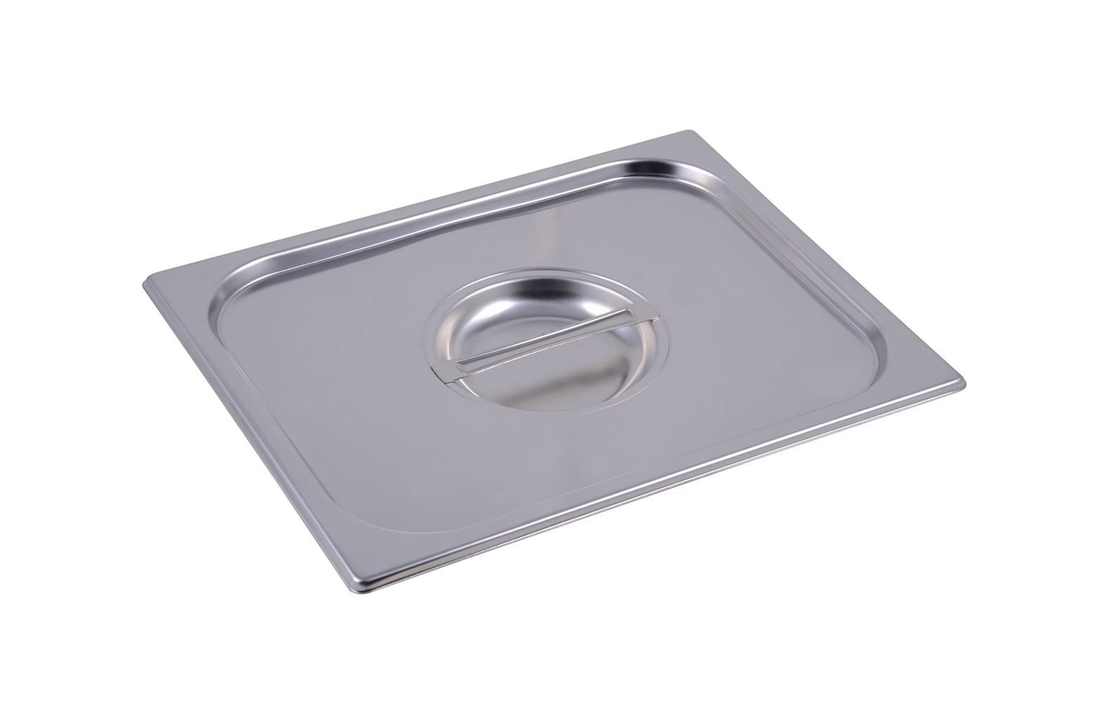 Inox Deckel – 26,5 × 32,5 × 2,0 cm, Edelstahl, Silber, spülmaschinenfest, für 1/2 GN-Behälter