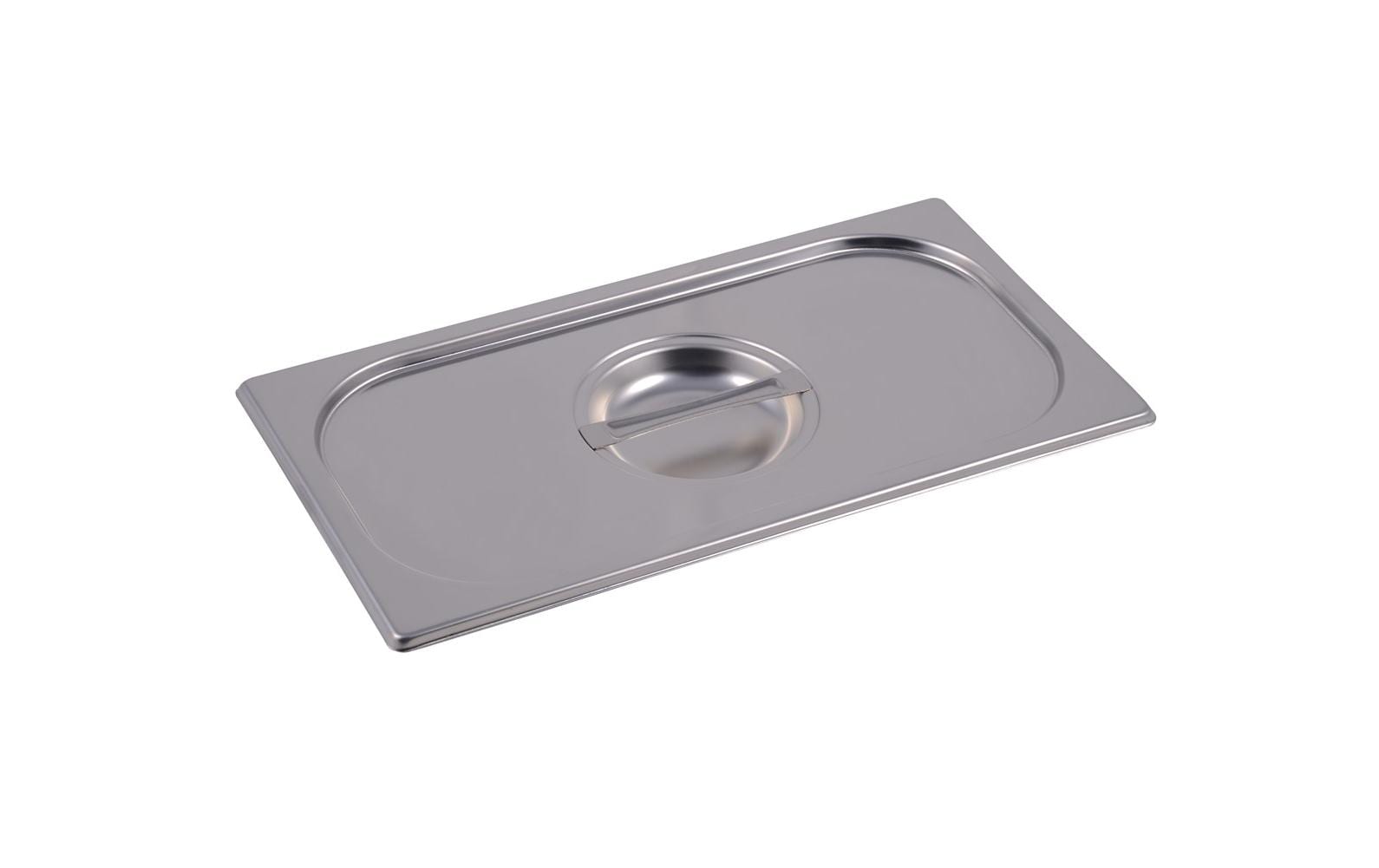 Inox GN-Deckel 1/3 32,5 × 17,6 × 2 cm, Edelstahl, Silber