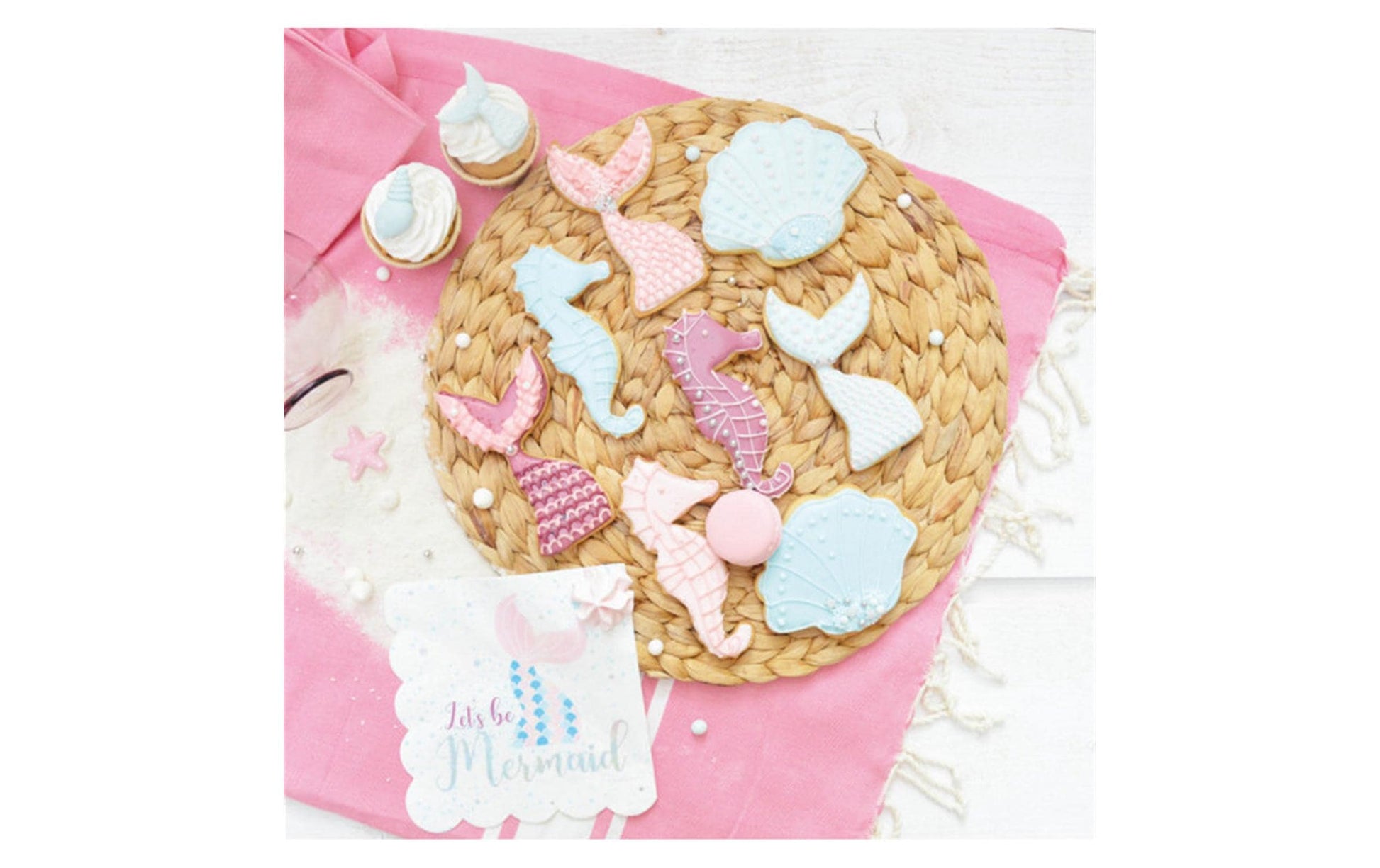 ScrapCooking Servietten Meerjungfrau – 33 × 33 cm, 2-lagig – 20 Stück