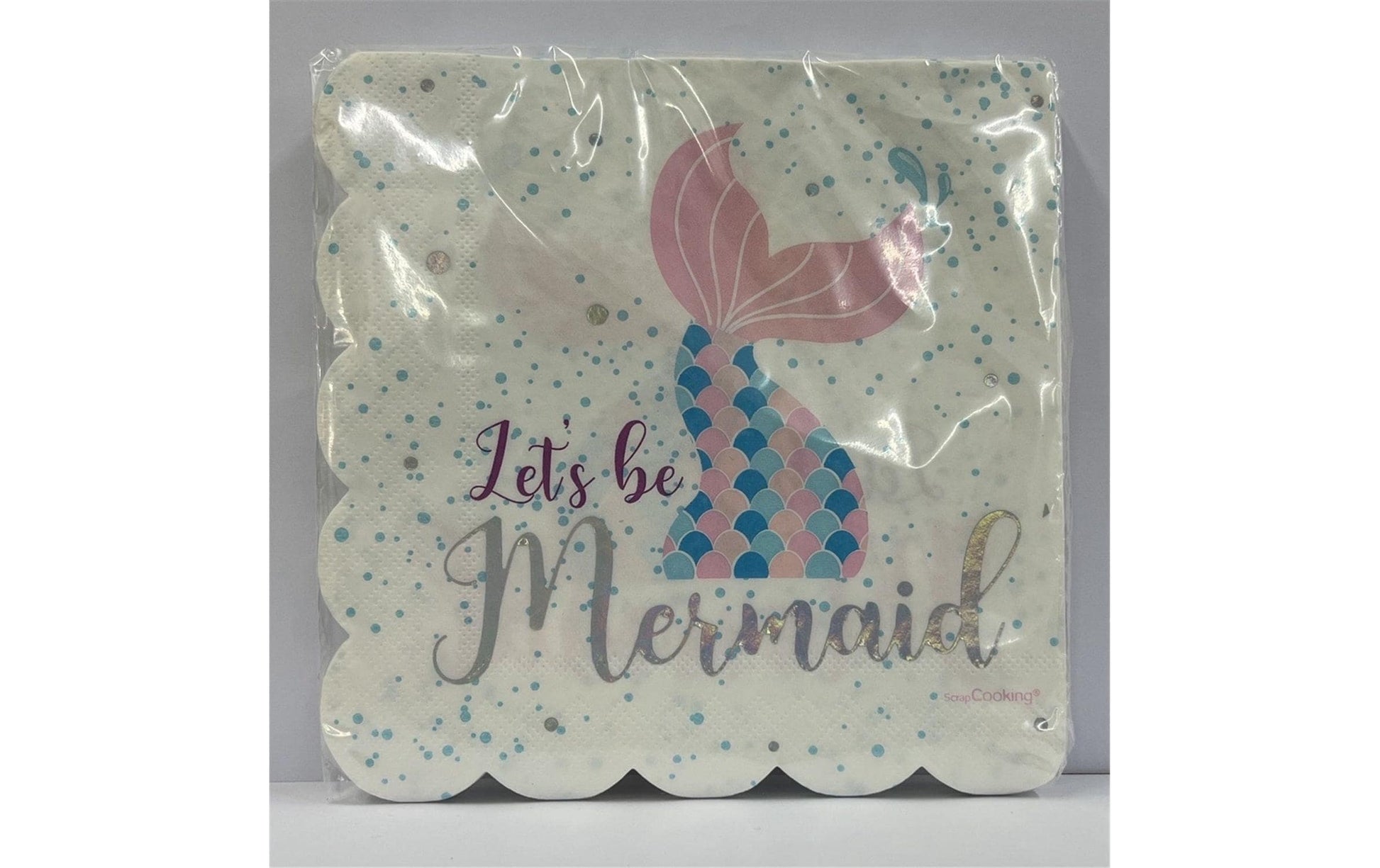 ScrapCooking Servietten Meerjungfrau – 33 × 33 cm, 2-lagig – 20 Stück