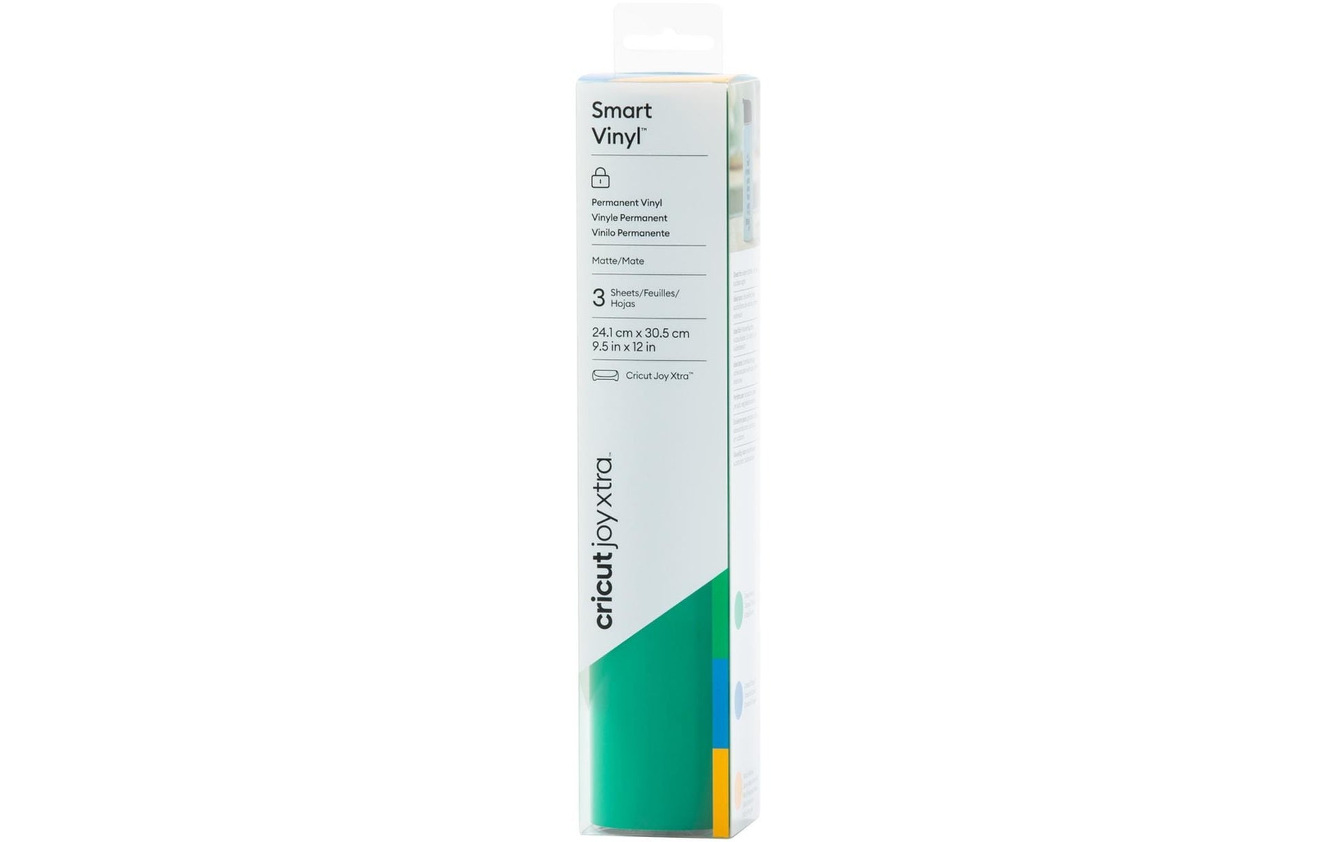 Cricut Matte Vinylfolie – Gelb, Blau und Grün – 24,1 × 30,5 cm – für CRICUT JOY Xtra Schneideplotter