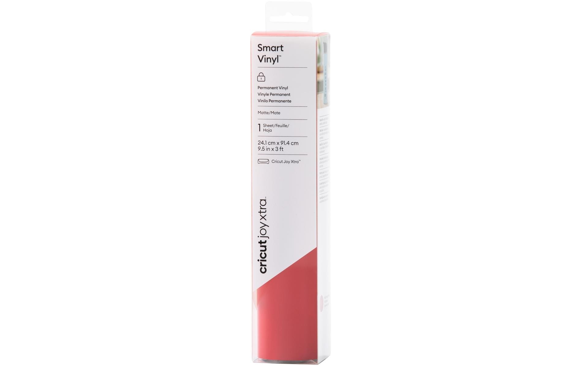 Cricut Vinylfolie matt – Rot – 24,1 × 91,4 cm – für Joy Xtra Schneideplotter