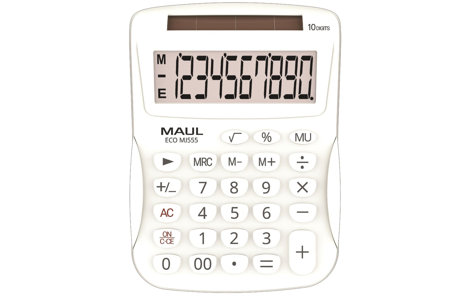 MAUL Tischrechner ECO MJ555 – 10-stellig – Solar – Weiss
