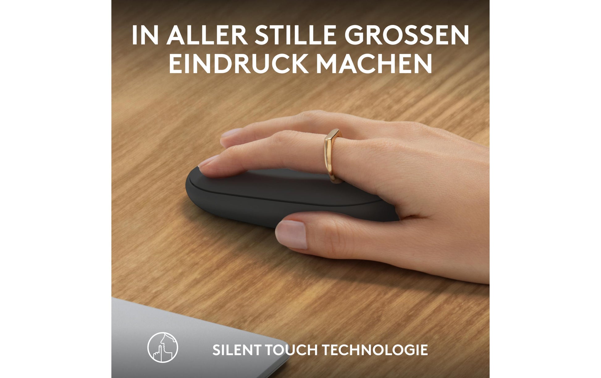 Logitech Pebble M350s Maus – kabellos, Bluetooth, Graphit