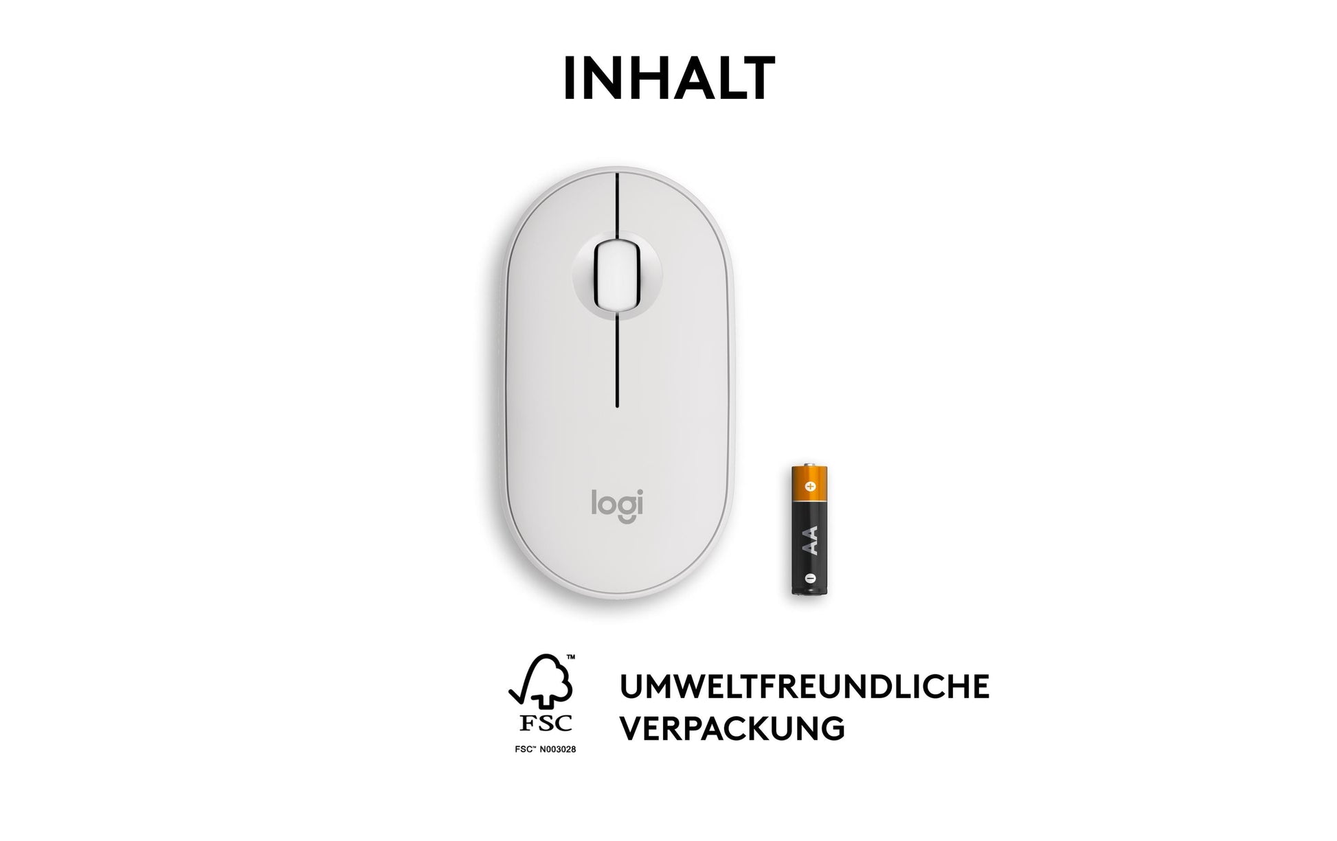 Logitech Pebble Mouse 2 M350S Maus – Weiss