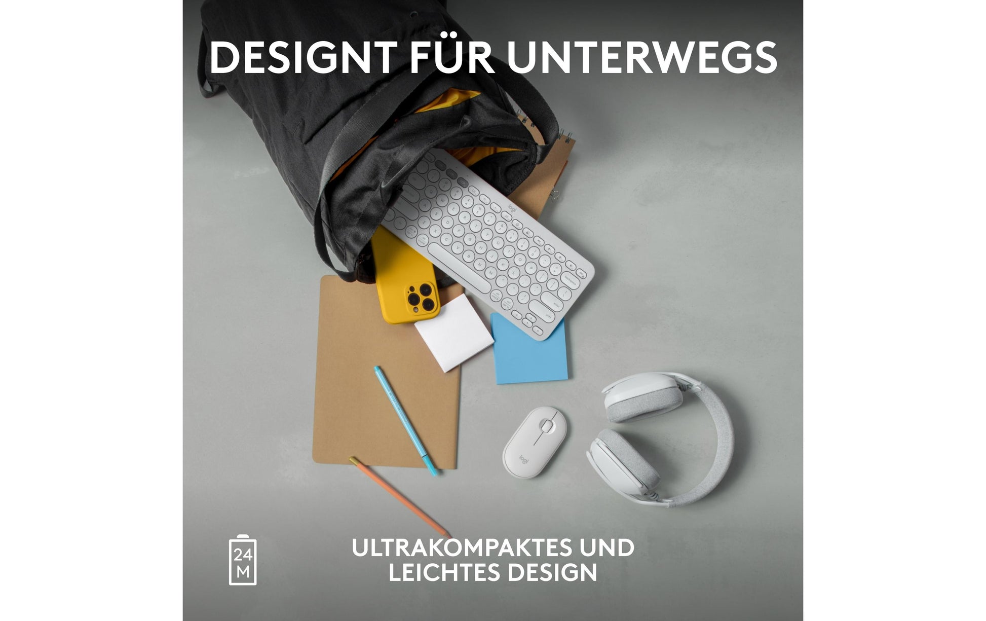 Logitech Pebble Mouse 2 M350S Maus – Weiss