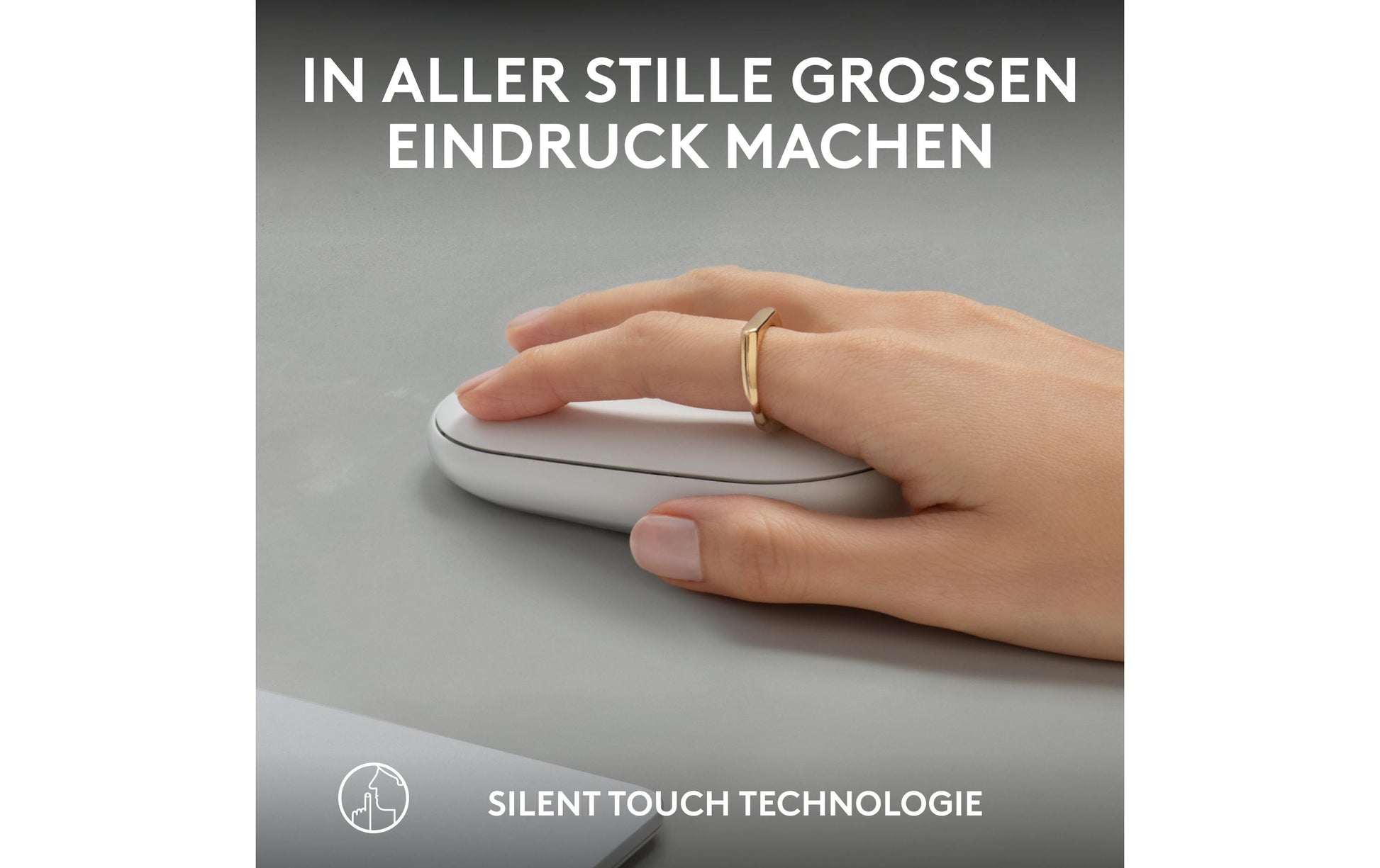 Logitech Pebble Mouse 2 M350S Maus – Weiss