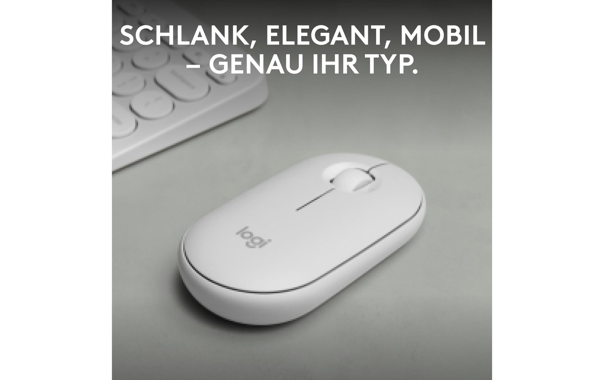 Logitech Pebble Mouse 2 M350S Maus – Weiss