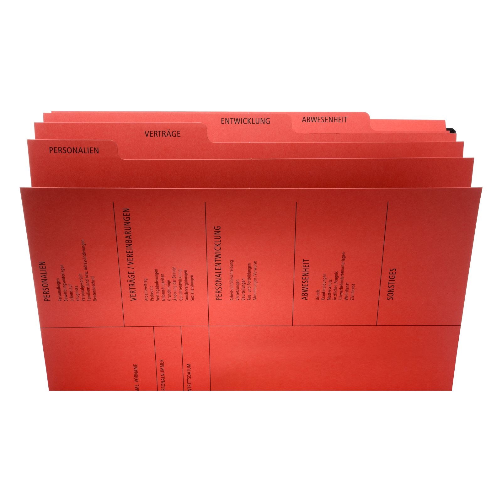 Pagna Hängeordner für A4 – Karton, Rot, 345 × 245 mm, mit Vordruck