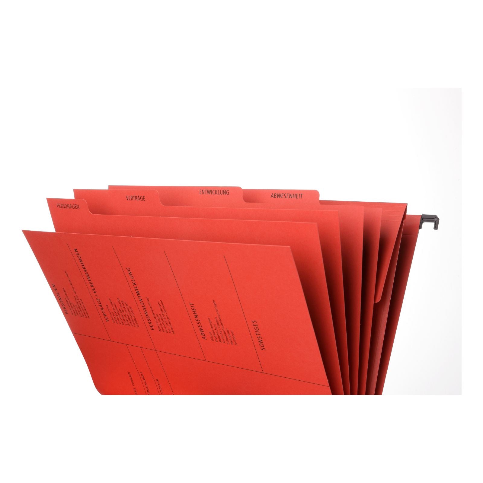 Pagna Hängeordner für A4 – Karton, Rot, 345 × 245 mm, mit Vordruck