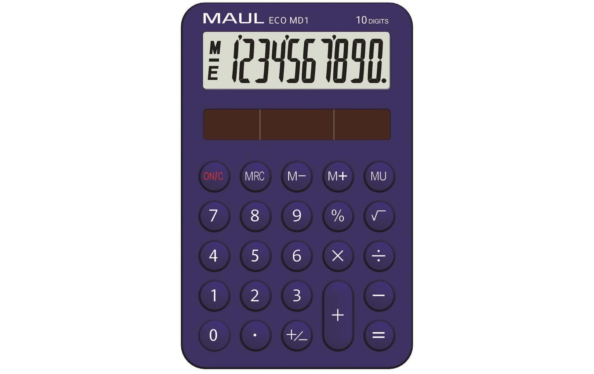 Maul Taschenrechner ECO MD1 – 10-stellig – Solar – Blau