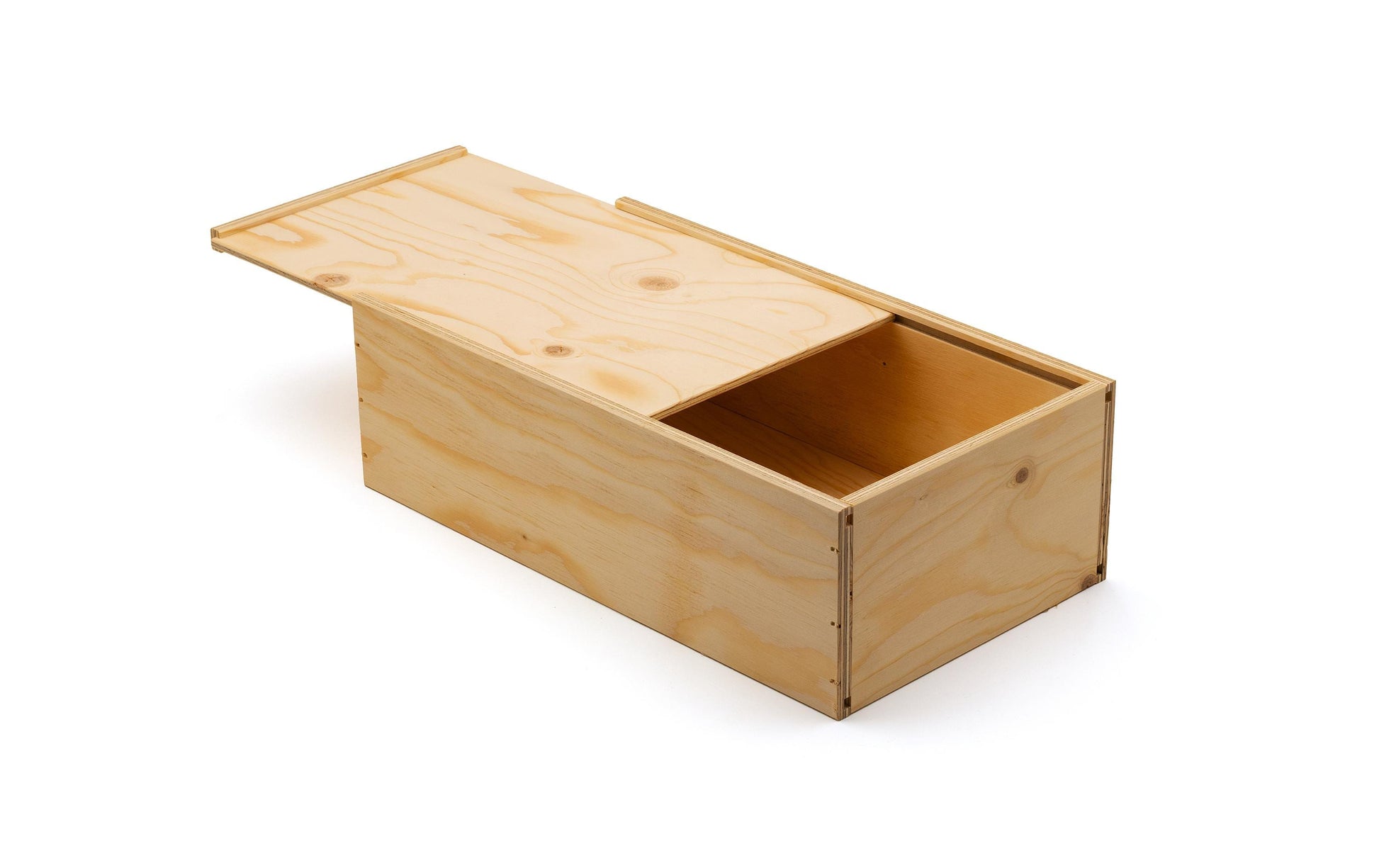 Weizenkorn Aufbewahrungsbox – Holz (Fichte) – Beige – für 2 Flaschen – 353 × 198 × 108 mm