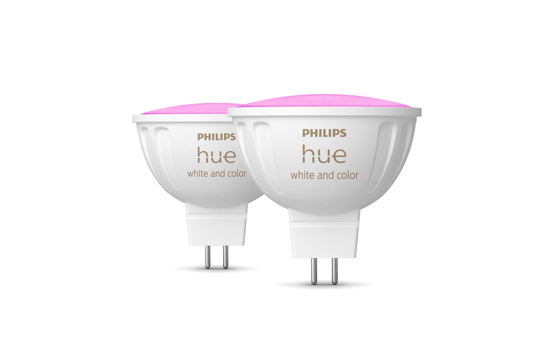 Philips Hue LED-Reflektor MR16 GU5.3 2er-Pack – 6,3 W dimmbar, 400 lm, 2000–6500 K, für Zigbee