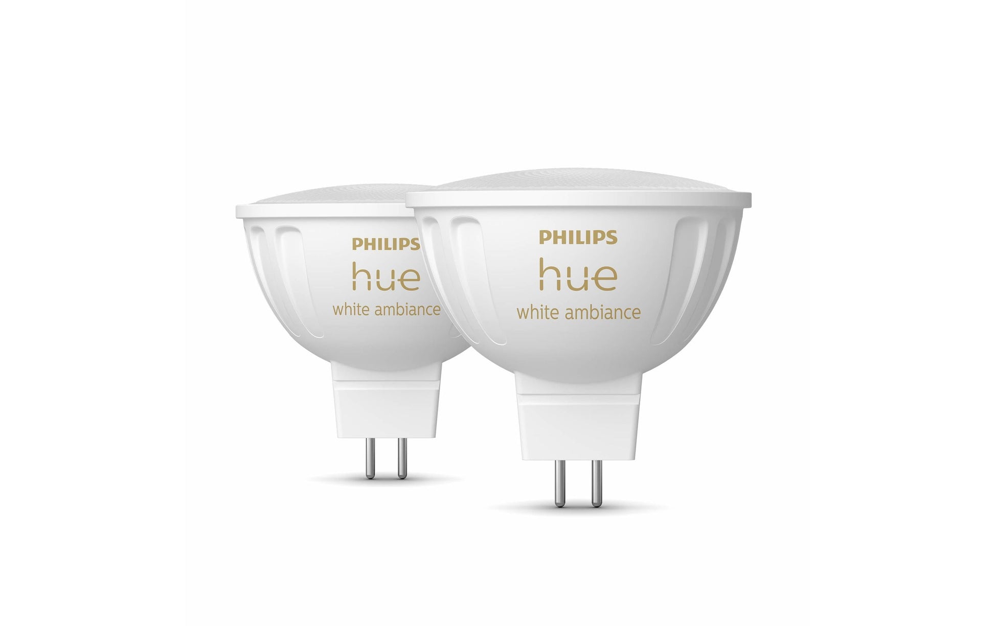 Philips Hue Smart-Leuchtmittel GU5.3 MR16 – 2000–6500 K, 400 lm, 5,1 W, Zigbee – für Philips Hue – 2 Stk.