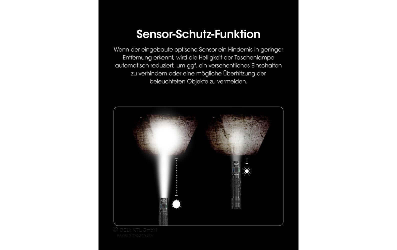 Nitecore Taschenlampe MH12 Pro – 3300 lm, 505 m, IP68, USB, Akku 5300 mAh – Schwarz
