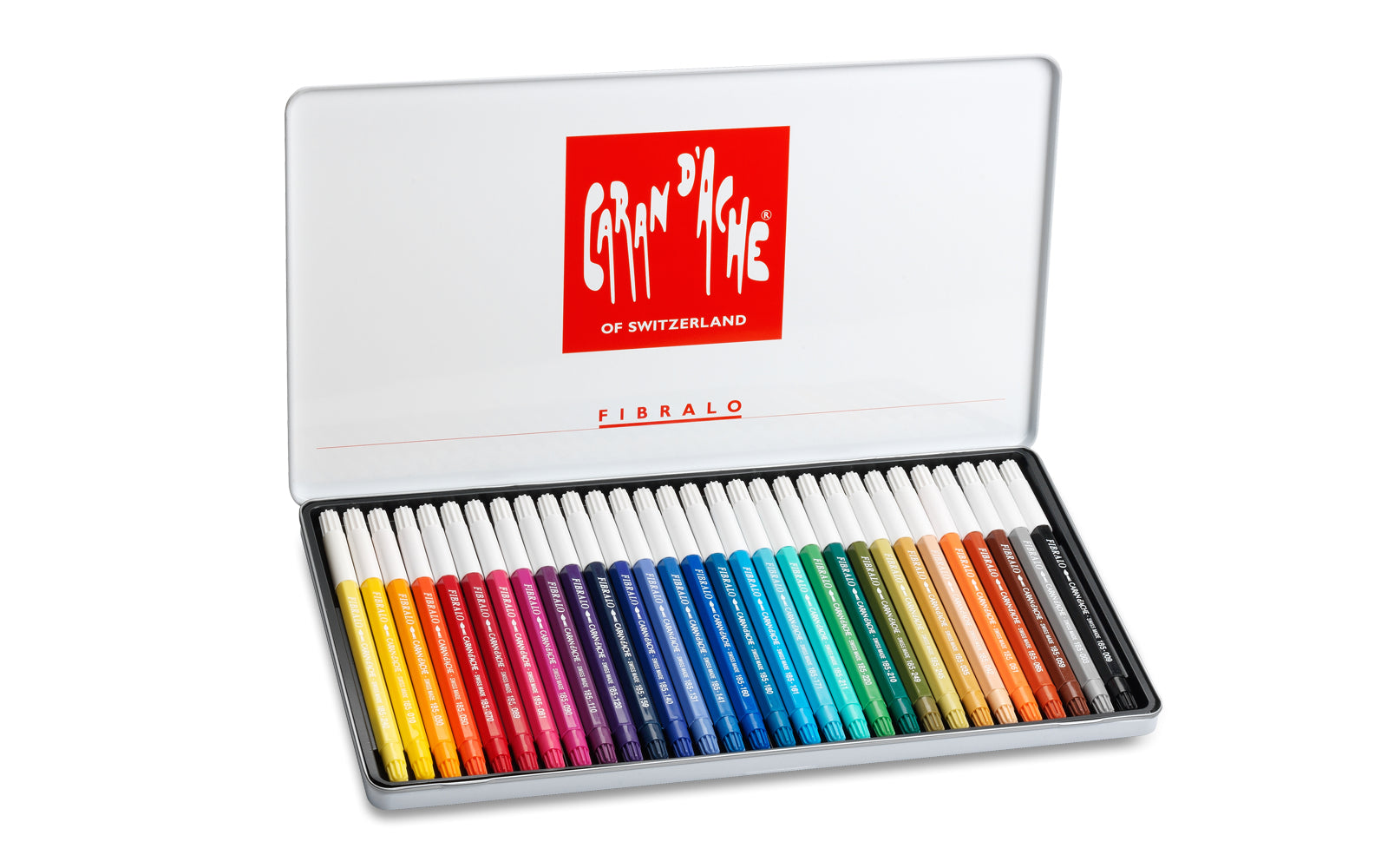 Caran d-Ache Caran d'Ache – Fibralo Filzstifte, Strichbreite 2,8 mm, auswaschbar, 30 Farben