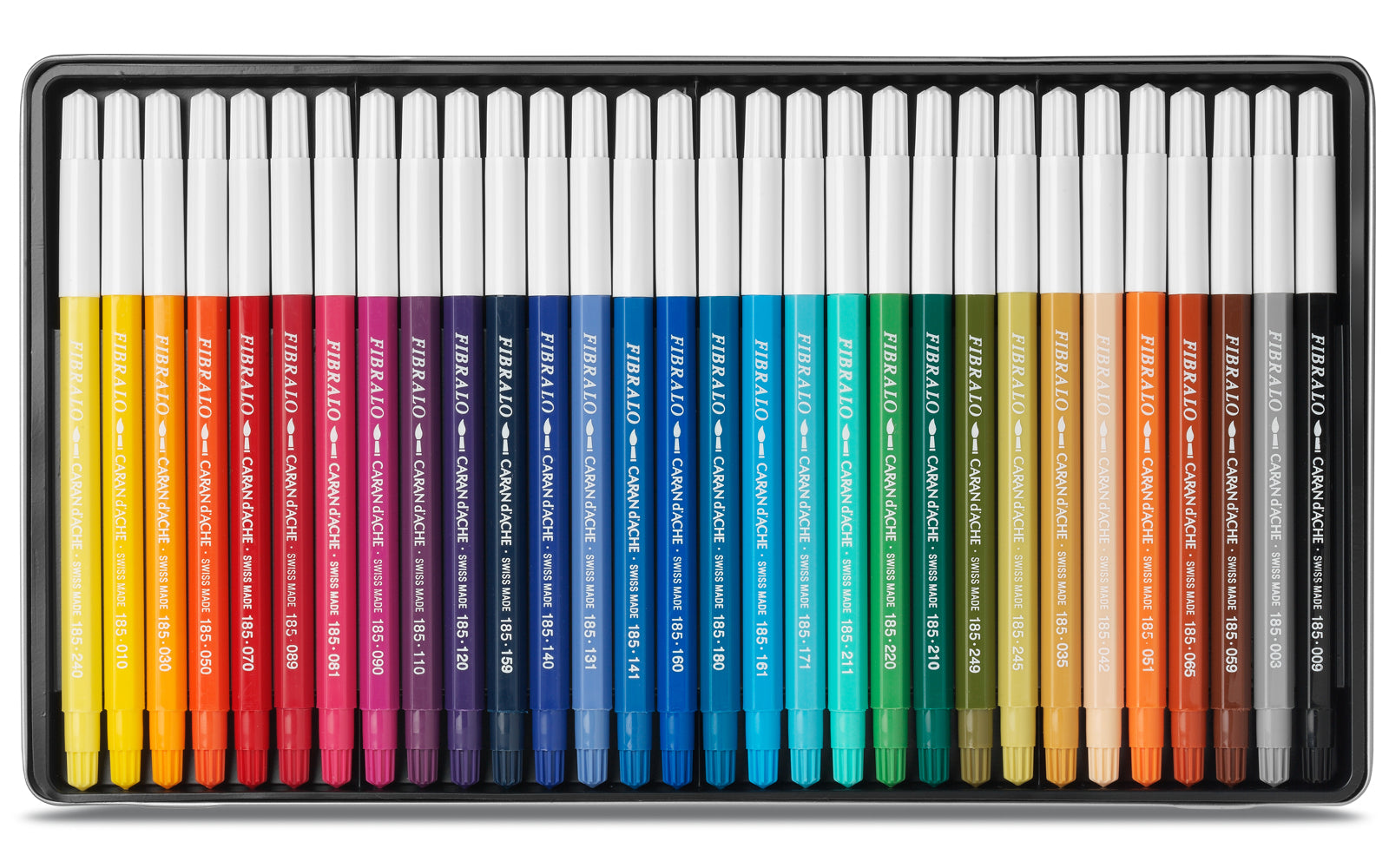 Caran d-Ache Caran d'Ache – Fibralo Filzstifte, Strichbreite 2,8 mm, auswaschbar, 30 Farben
