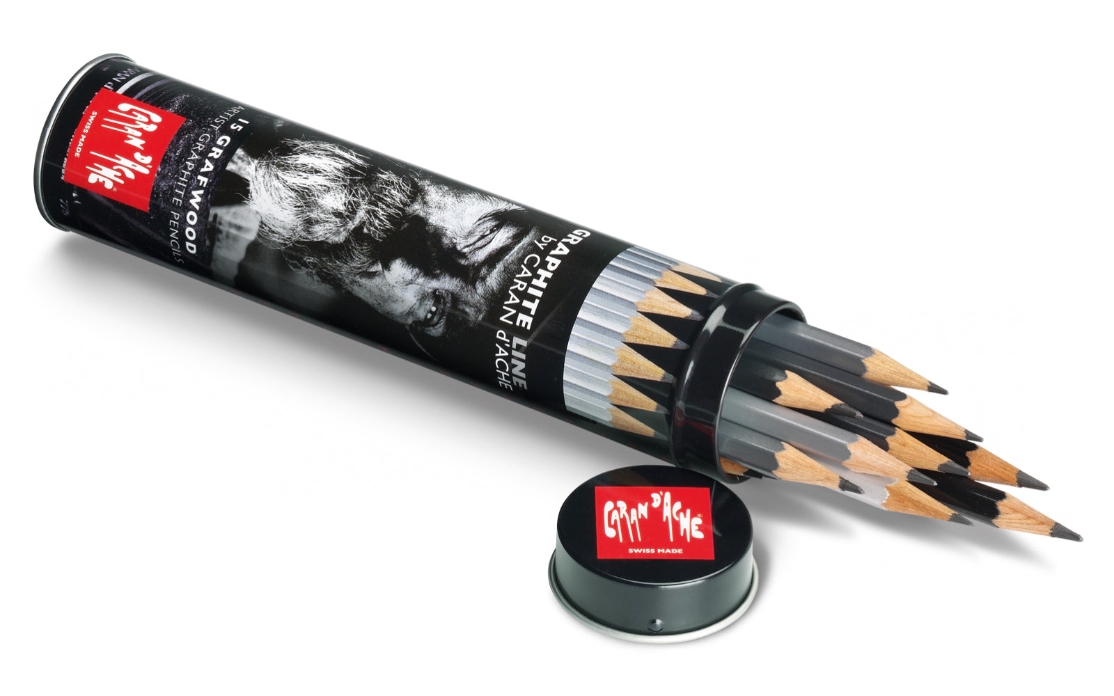 Caran d-Ache Caran d’Ache Graphite Line Bleistift, farbig sortiert – 15er-Set