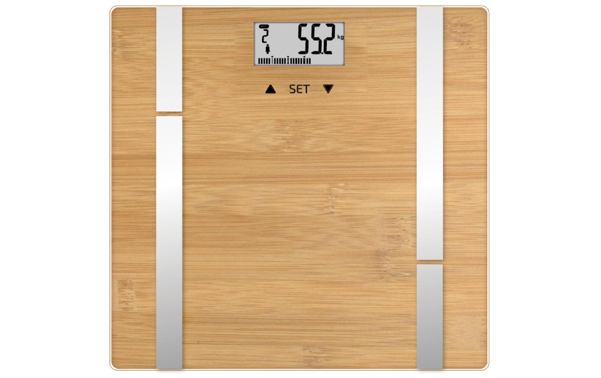 Terraillon Personenwaage Bamboo Fit – 28×28×2 cm, Bambus, 180 kg