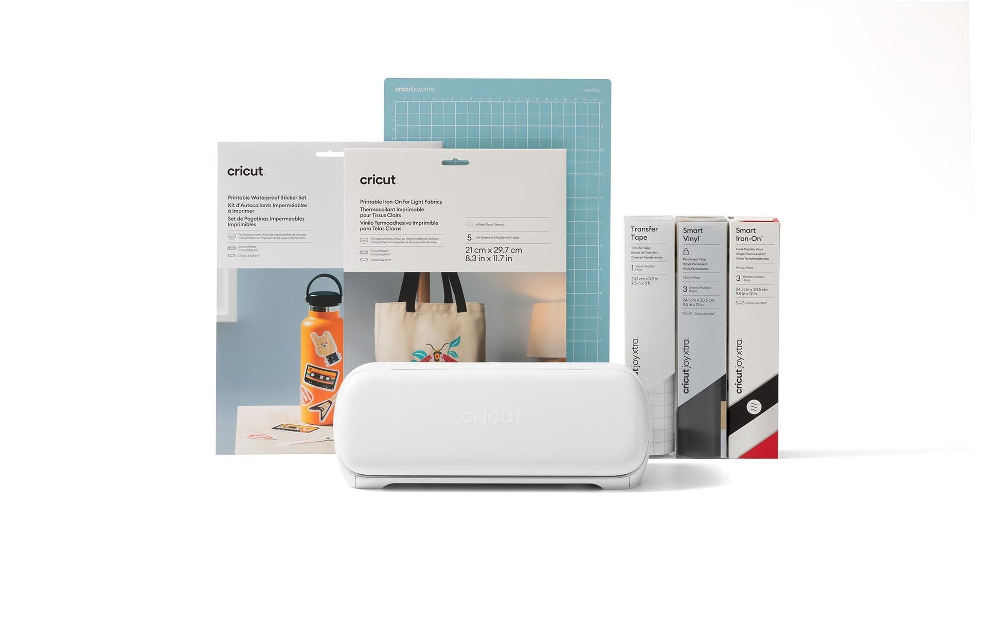 Cricut Schneideplotter Joy Xtra Starter – max. Breite 216 mm, Materialdicke 1 mm, weiss