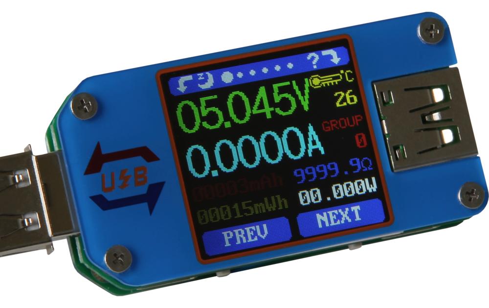 Joy-iT JT-UM25C – Hand-Multimeter – DC 0–5 A, 4–24 V, LCD 3,66 cm (1,44")