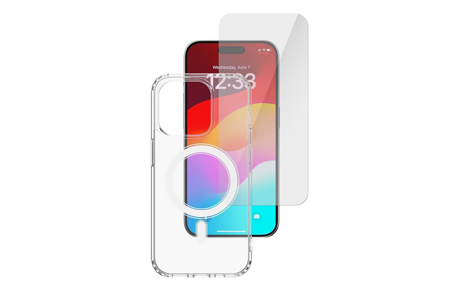 4smarts 360° Protection Set Folio – für Apple iPhone 15 Plus, MagSafe, PC+TPU, Transparent, mit Displayschutz