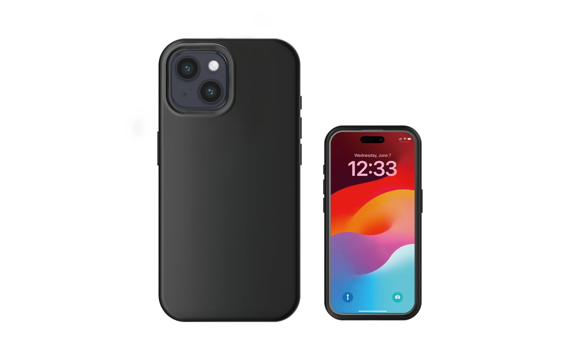 4smarts Silicone Cupertino Ultimag Backcover – für Apple iPhone 15, MagSafe, Mikrofaser+Silikon, Schwarz