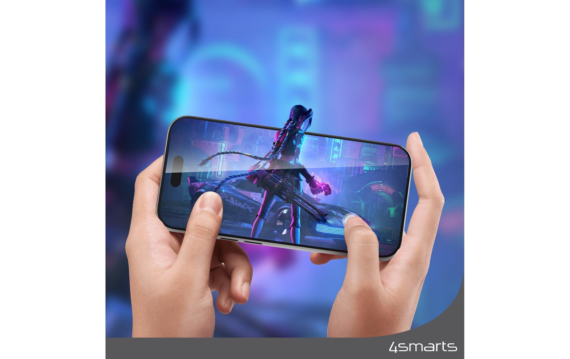 4smarts Displayschutz (Panzerglas), 9H – für iPhone 15 – mit Applikator