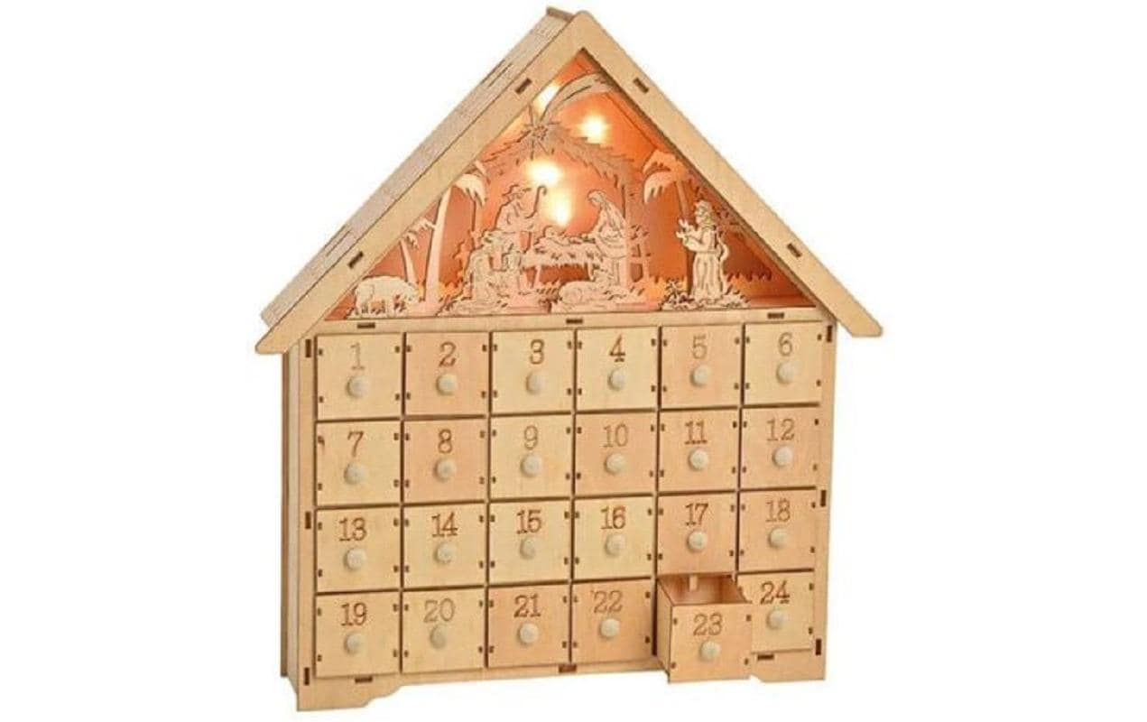 G. Wurm Adventskalender – Winter – ohne Füllung – 34 × 42 × 8 cm