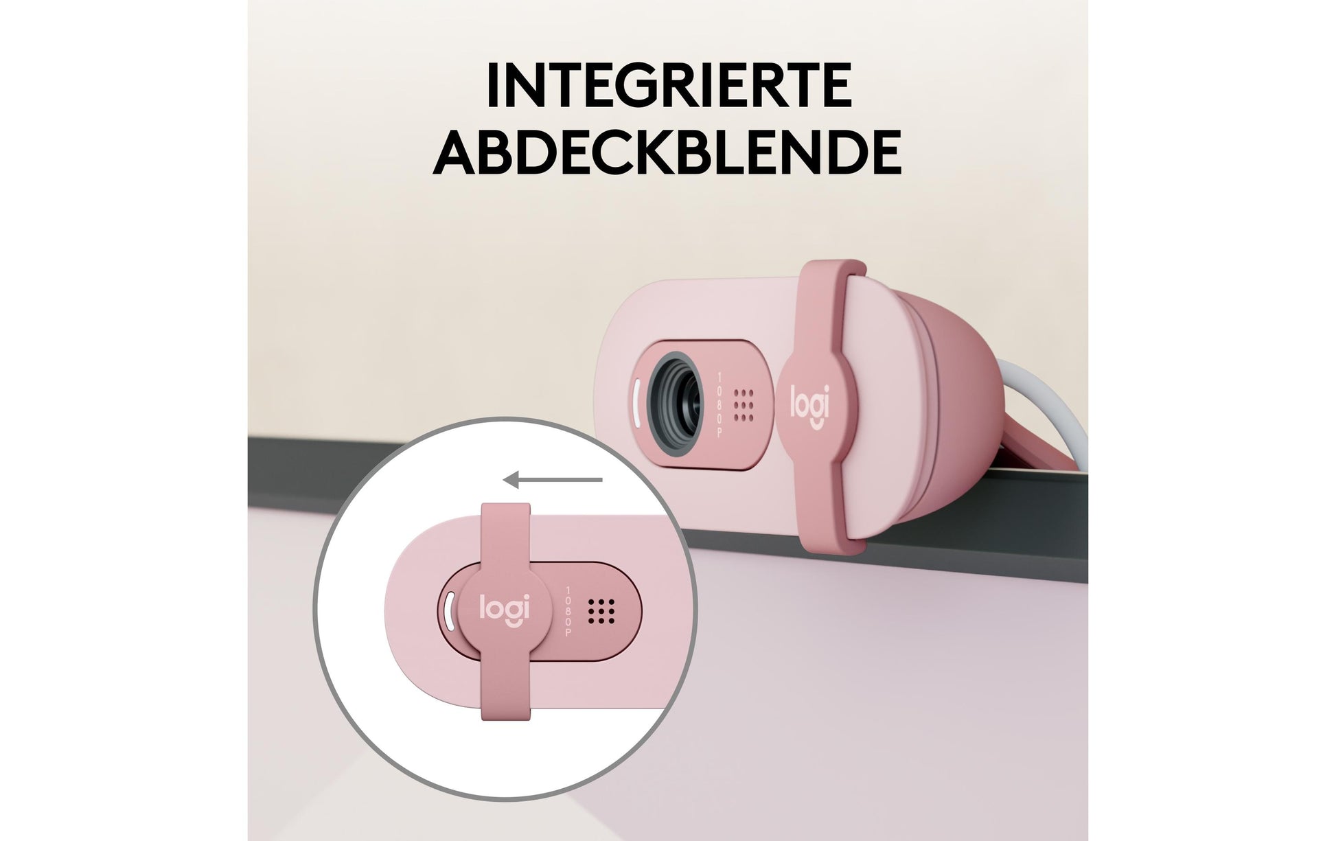 Logitech Brio 100 – Webcam – Full HD 1080p, USB, Rosa