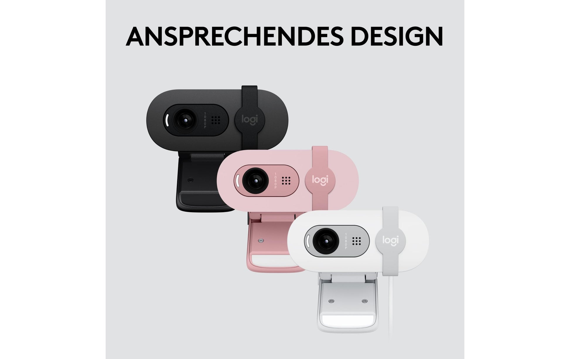 Logitech Brio 100 – Webcam – Full HD 1080p, USB, Off-White