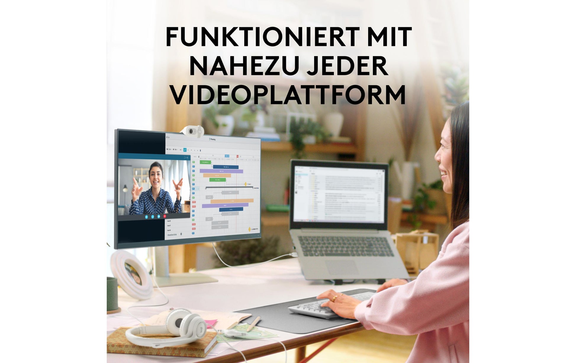 Logitech Brio 100 – Webcam – Full HD 1080p, USB, Off-White