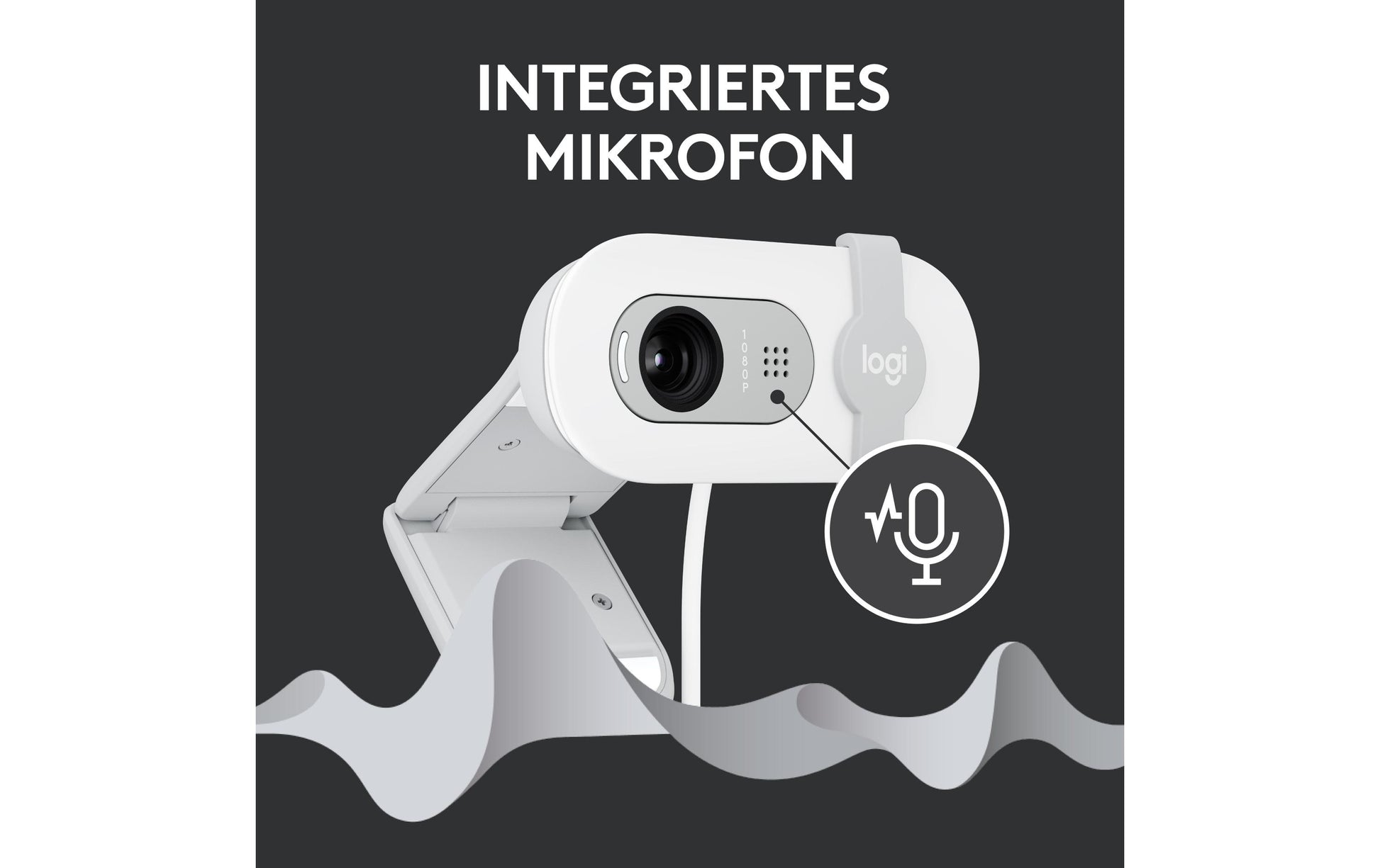 Logitech Brio 100 – Webcam – Full HD 1080p, USB, Off-White