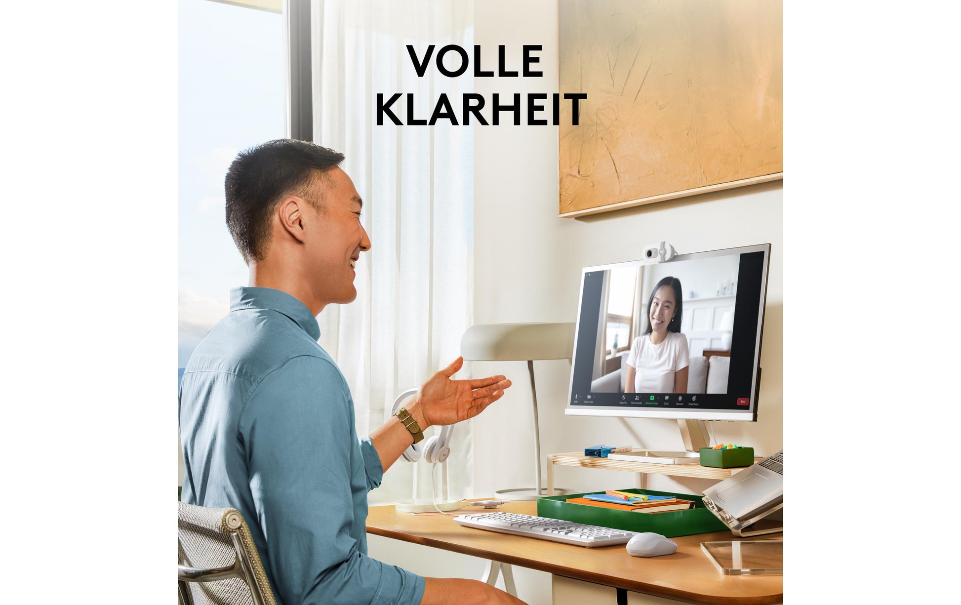 Logitech Brio 100 – Webcam – Full HD 1080p, USB, Off-White