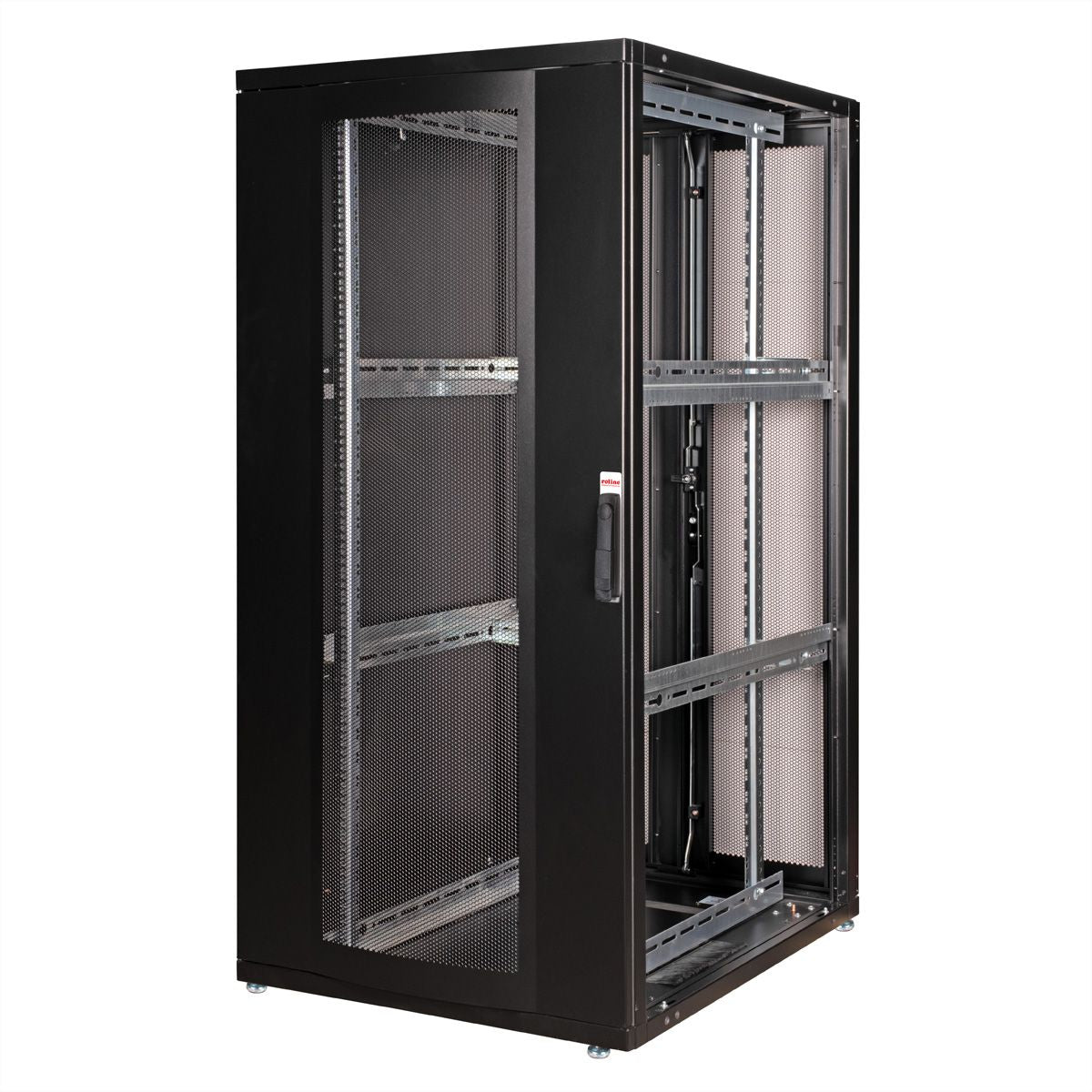 ROLINE Pro – 19" Netzwerkschrank 36U, IP20, abschliessbar, 800 × 1000 × 1705 mm, schwarz, Stahl
