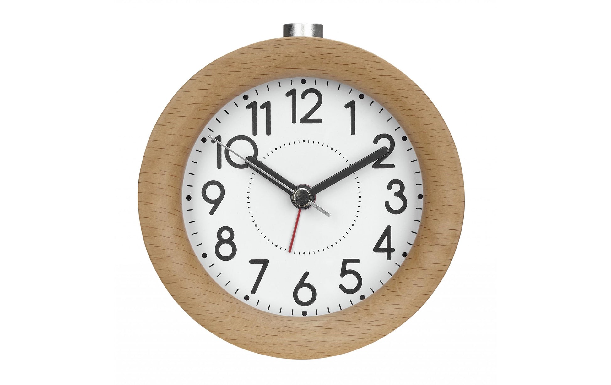 TFA-Dostmann TFA Dostmann Quarz-Wecker – Analog, lautlos, Snooze, Ø 10,0 cm, Braun, Buche