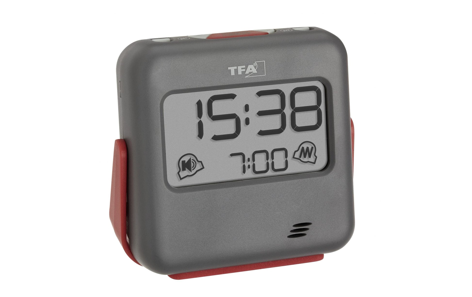 TFA-Dostmann TFA Dostmann Digitalwecker – Snooze, 7,9 × 7,4 × 2,8 cm, rot