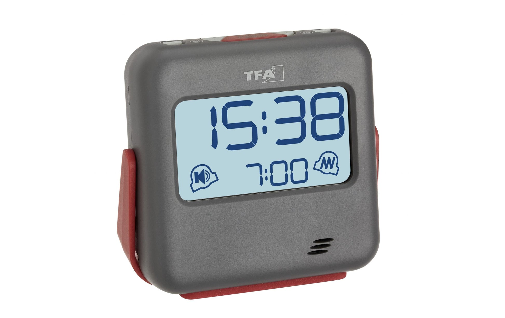 TFA-Dostmann TFA Dostmann Digitalwecker – Snooze, 7,9 × 7,4 × 2,8 cm, rot