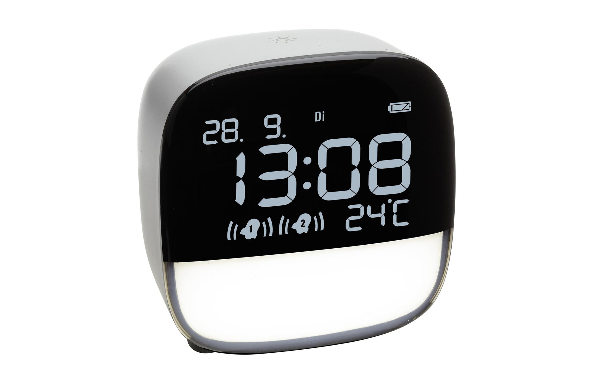 TFA-Dostmann TFA Dostmann Digitalwecker – Snooze, Thermometer, USB, 6,7 × 8,2 × 8,1 cm, weiss, Kunststoff