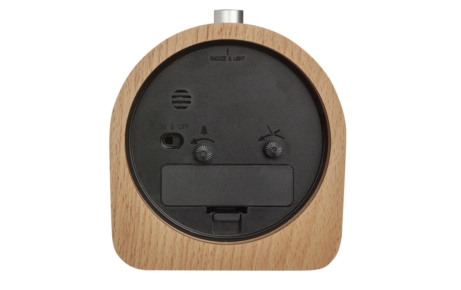 TFA-Dostmann TFA Dostmann Quarz-Wecker – Analog, lautlos, Snooze, 4,5 × 10,8 × 10,8 cm, Buche, Holz