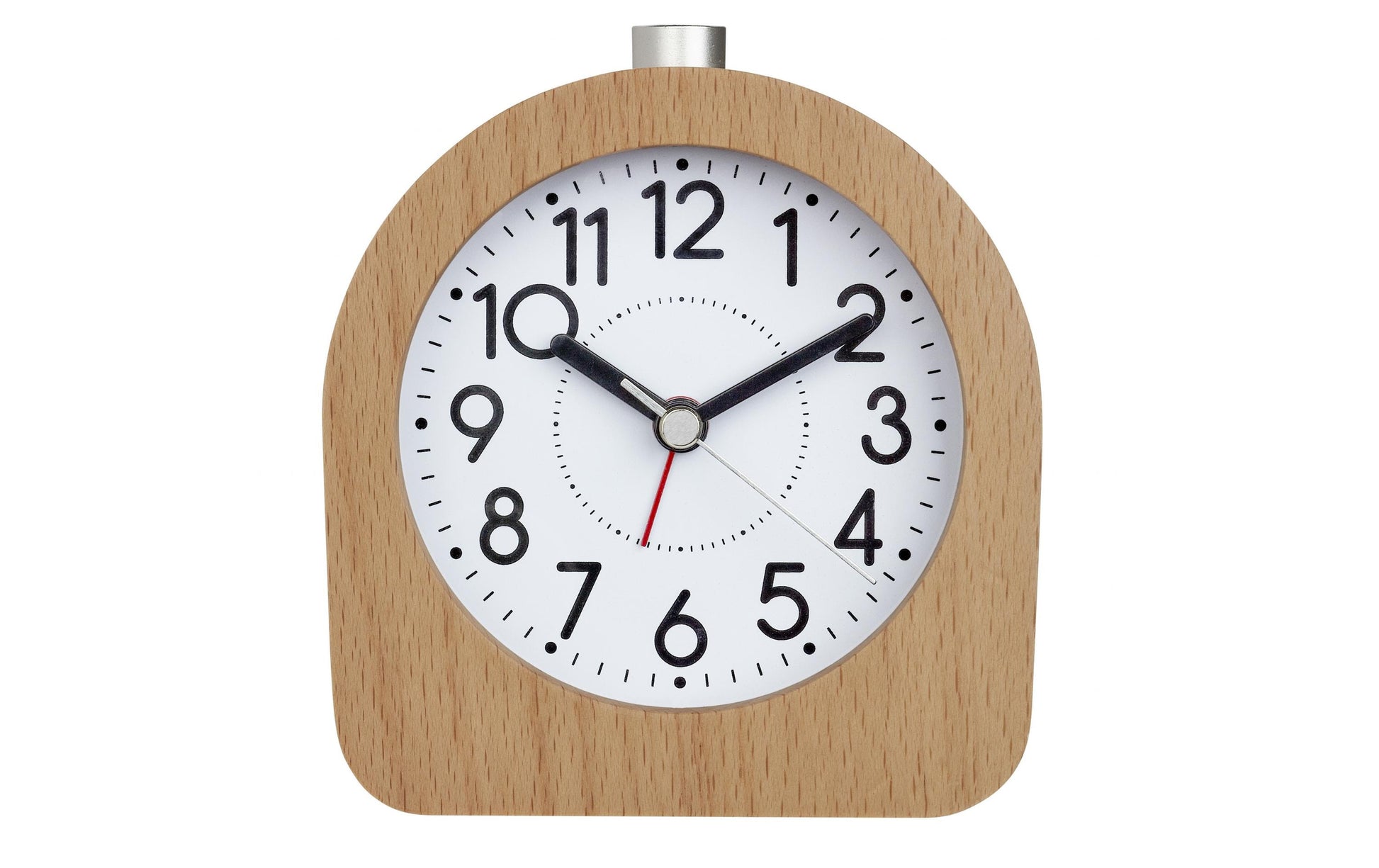 TFA-Dostmann TFA Dostmann Quarz-Wecker – Analog, lautlos, Snooze, 4,5 × 10,8 × 10,8 cm, Buche, Holz