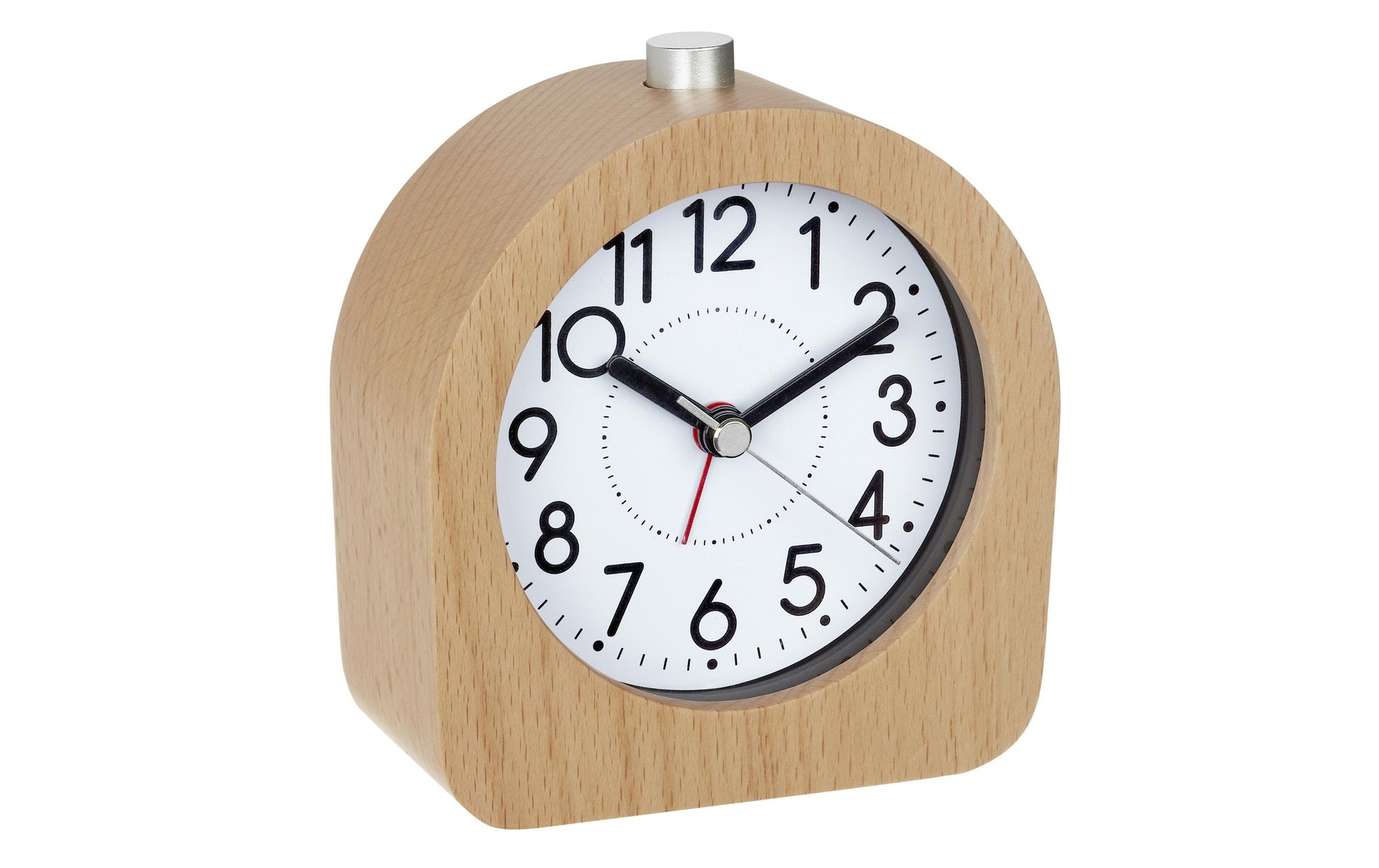TFA-Dostmann TFA Dostmann Quarz-Wecker – Analog, lautlos, Snooze, 4,5 × 10,8 × 10,8 cm, Buche, Holz