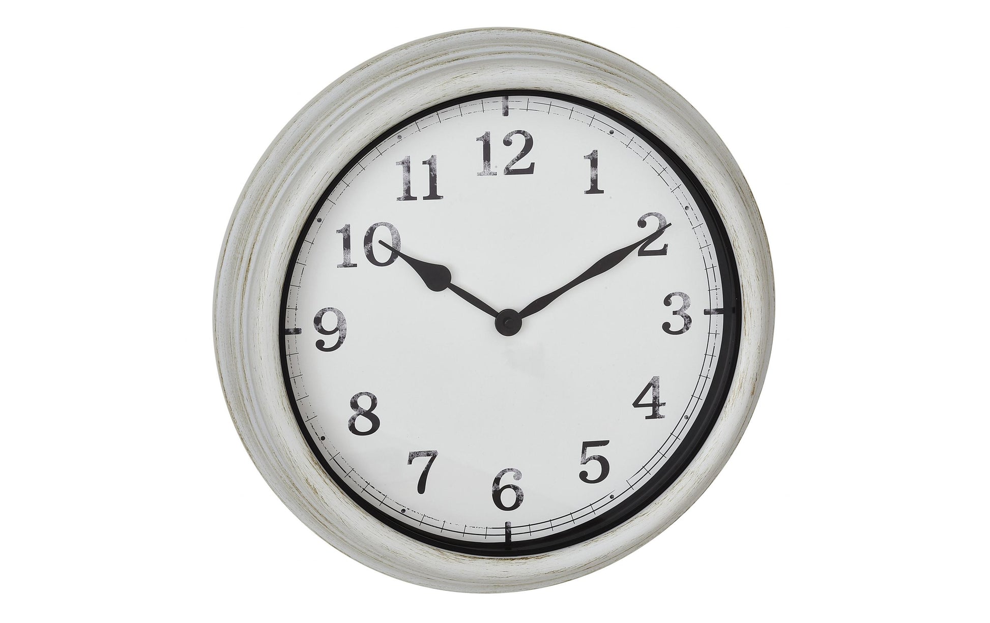 TFA-Dostmann Wanduhr – Ø 38,7 cm, weiss, Metall
