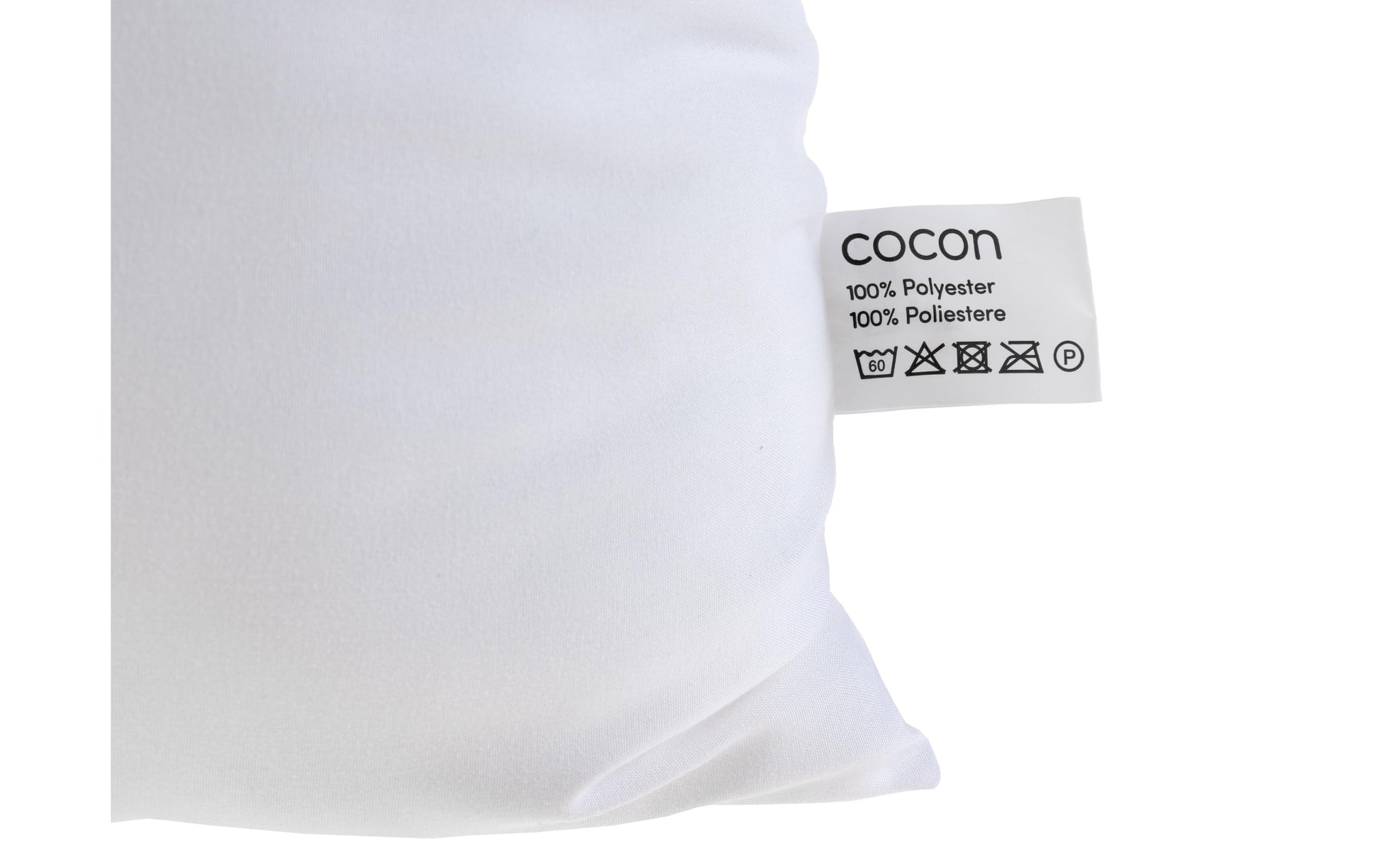 COCON Innenkissen – 40 × 40 cm, Polyesterfaser, Weiss