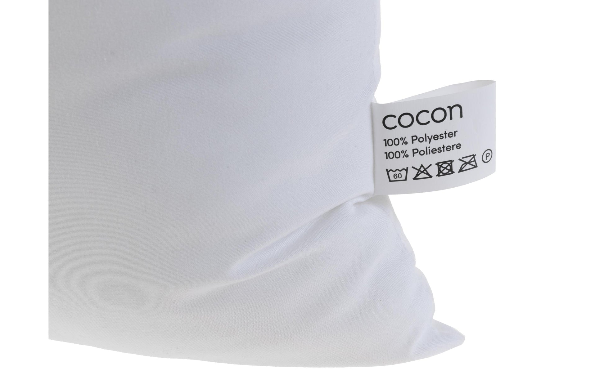 COCON Innenkissen – 50 × 30 cm, Polyesterfaser, Weiss