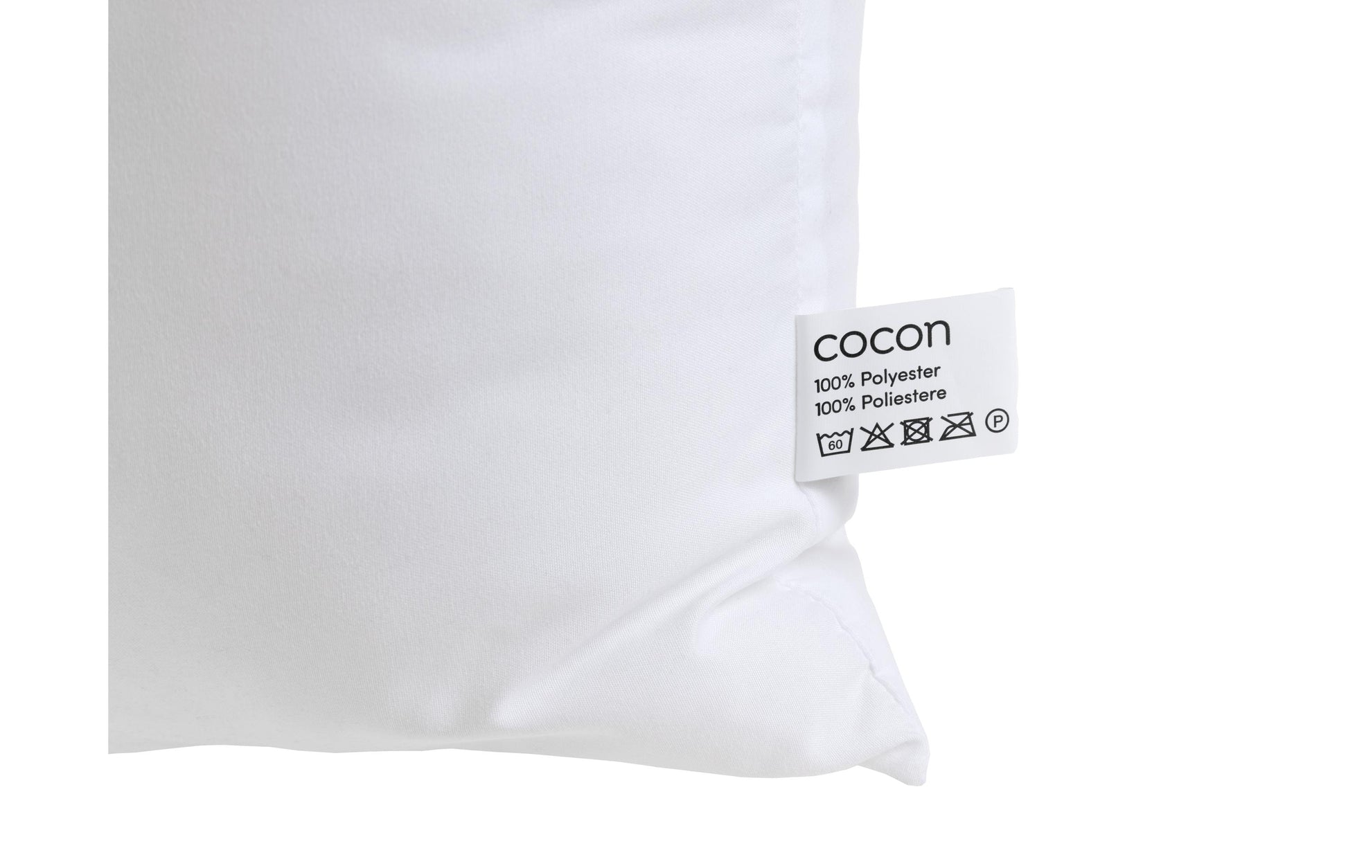 COCON Innenkissen – 60 × 60 cm, Polyesterfaser, Weiss