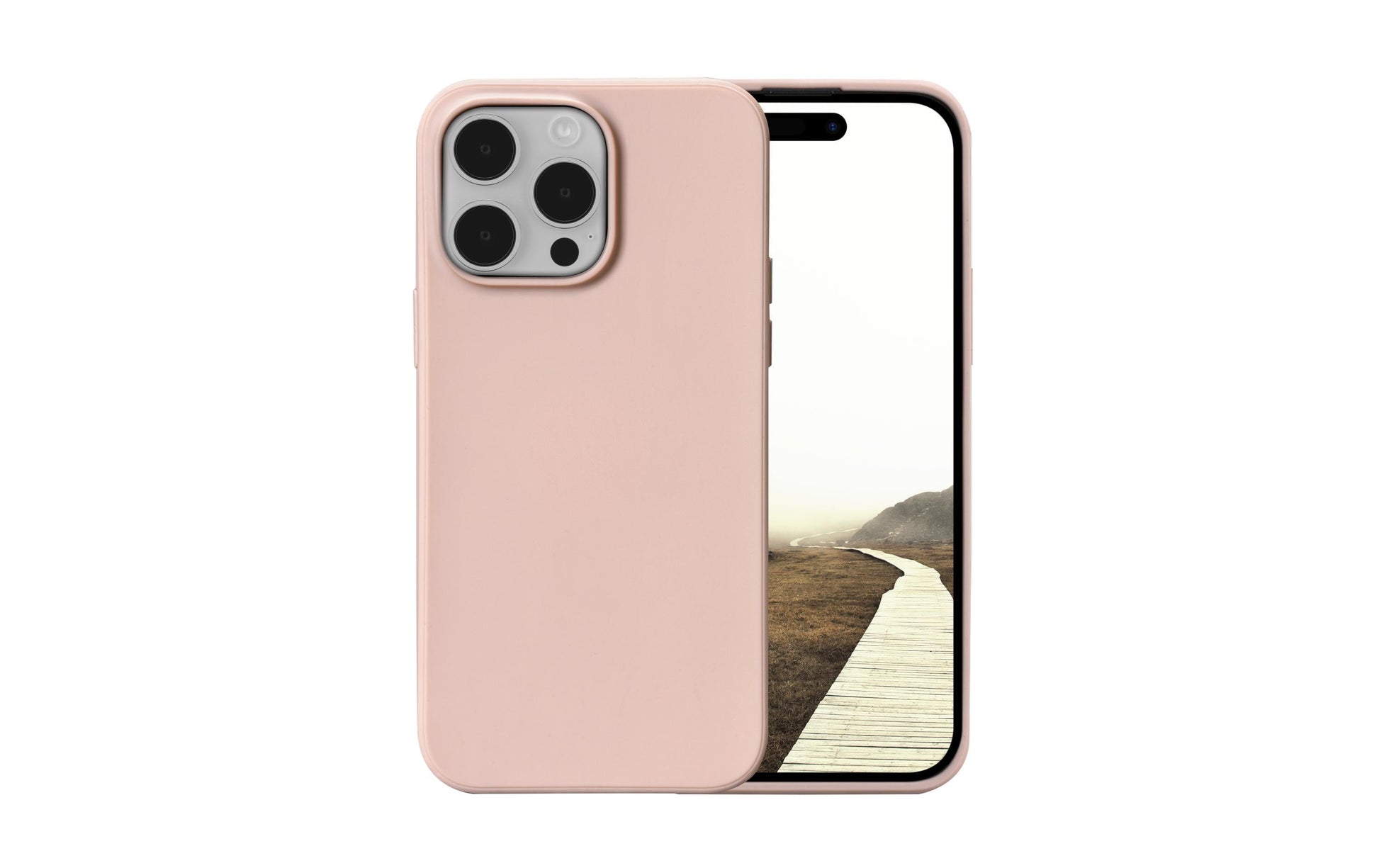 dbramante1928 Greenland Backcover – für Apple iPhone 15 Pro Max, Recycling-Kunststoff, Pink Sand