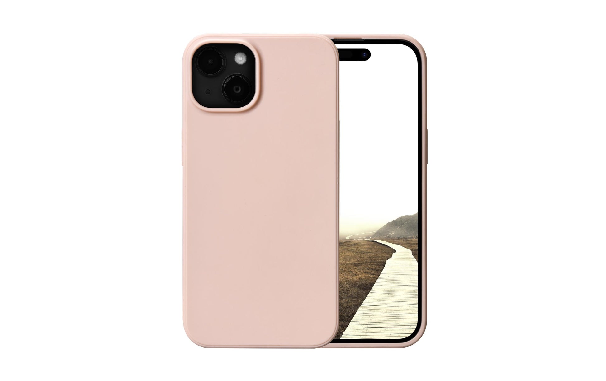 dbramante1928 Greenland Backcover – für Apple iPhone 15, Recycling-Kunststoff, Pink Sand